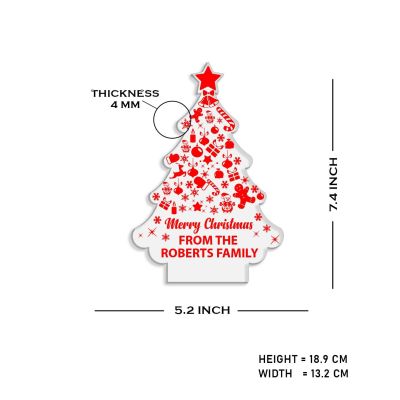 Merry Christmas Decorations Indoor Lights | Personalized Wishing Christmas Night Lamp Multicolored Light & On/Off Touch Button | USB Powered